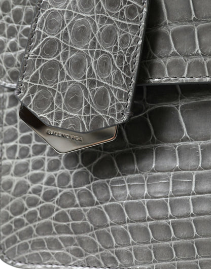 Balenciaga – Mittelgroße Umhängetasche aus Alligatorleder