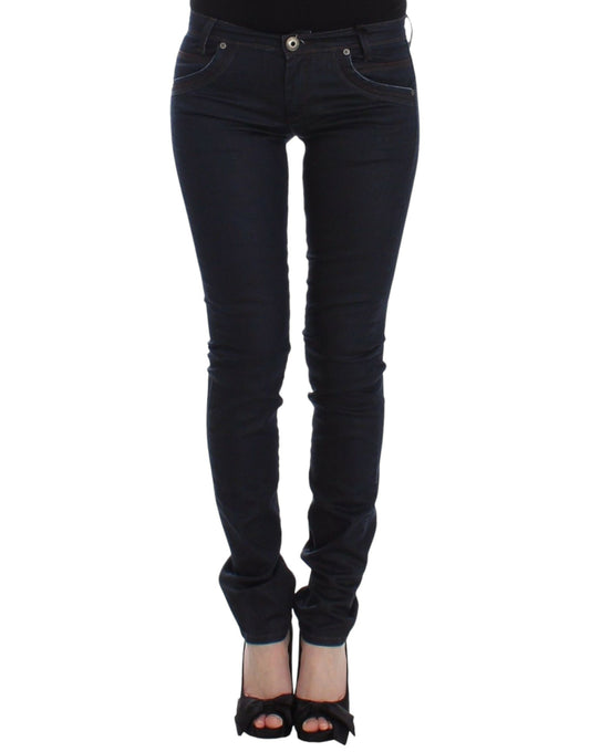 Jeans slim blu Pantaloni denim gamba skinny elasticizzata