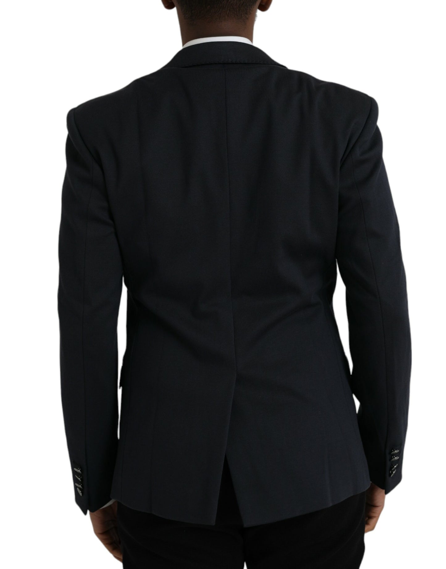 Dolce &amp; Gabbana Dunkelblauer einreihiger Blazer aus Baumwolle