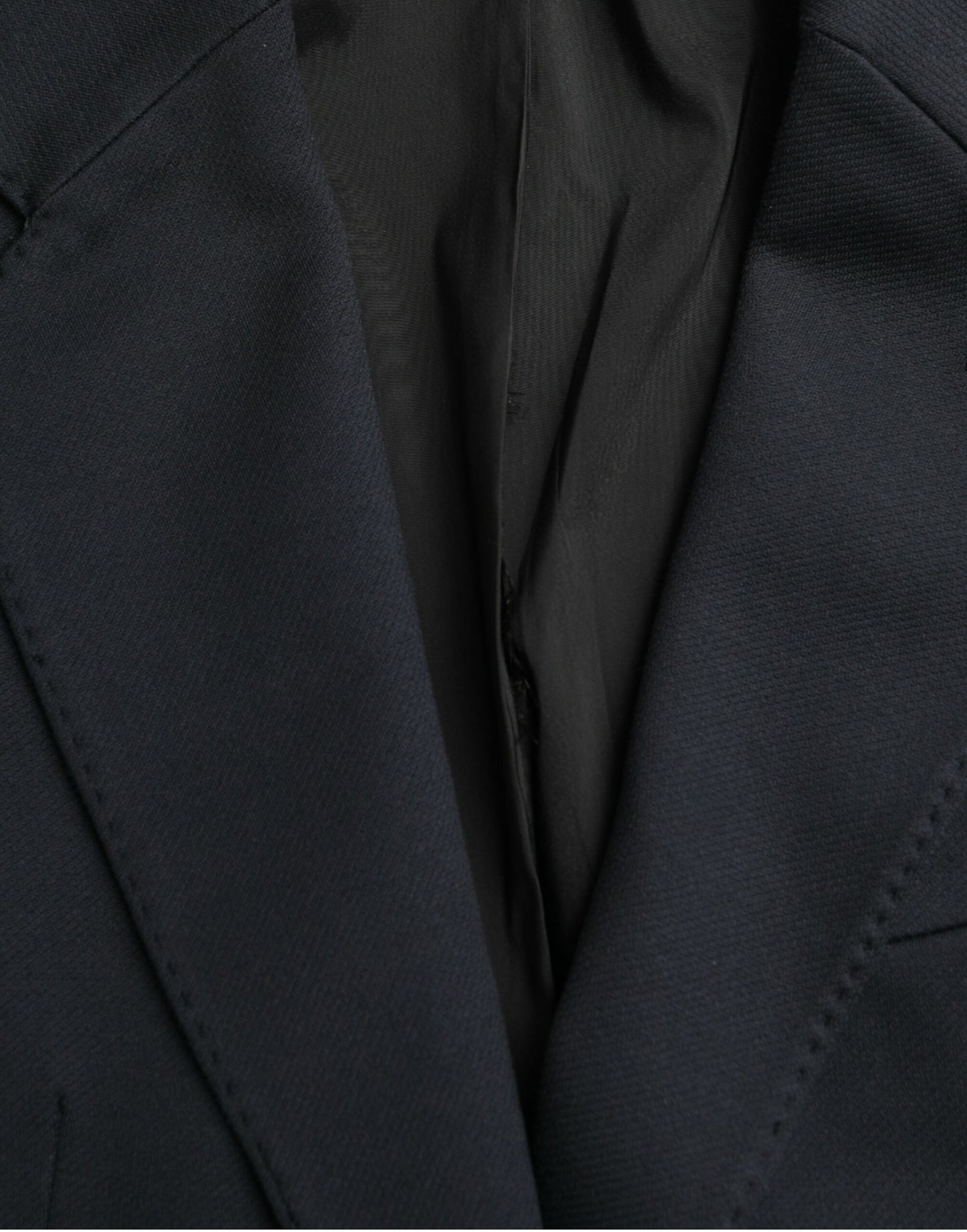 Dolce &amp; Gabbana Dunkelblauer einreihiger Blazer aus Baumwolle