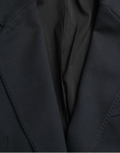 Dolce &amp; Gabbana Dunkelblauer einreihiger Blazer aus Baumwolle