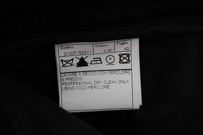 Pantaloni casual slim fit in cotone nero