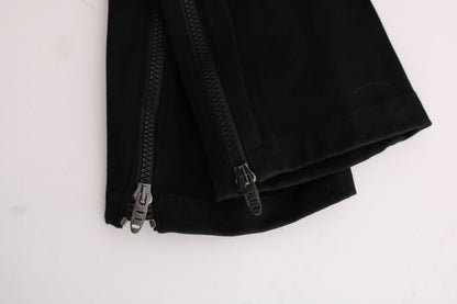 Pantaloni casual slim fit in cotone nero