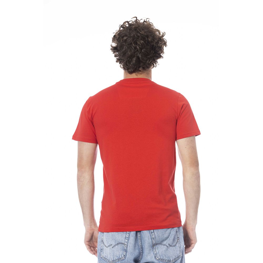 T-shirt pour homme en coton rouge Cavalli Class