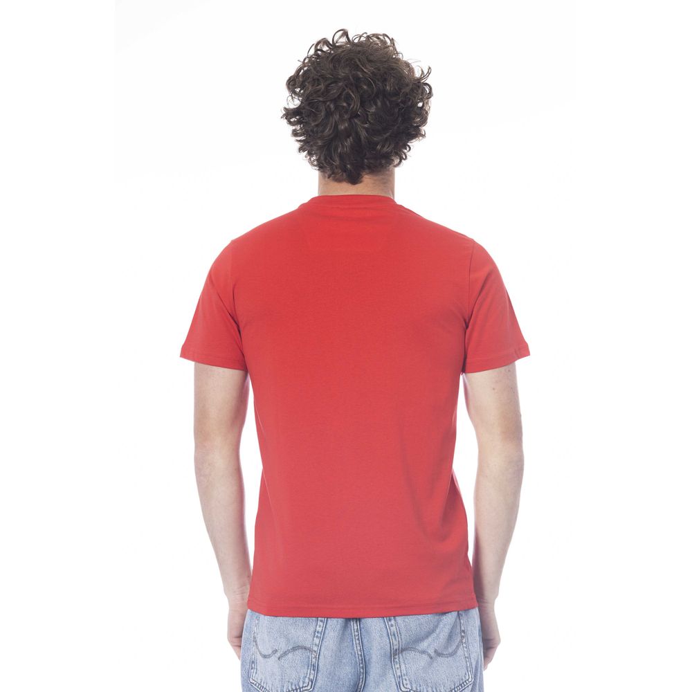 T-shirt pour homme en coton rouge Cavalli Class