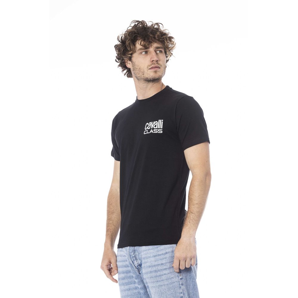 T-shirt pour homme en coton noir Cavalli Class