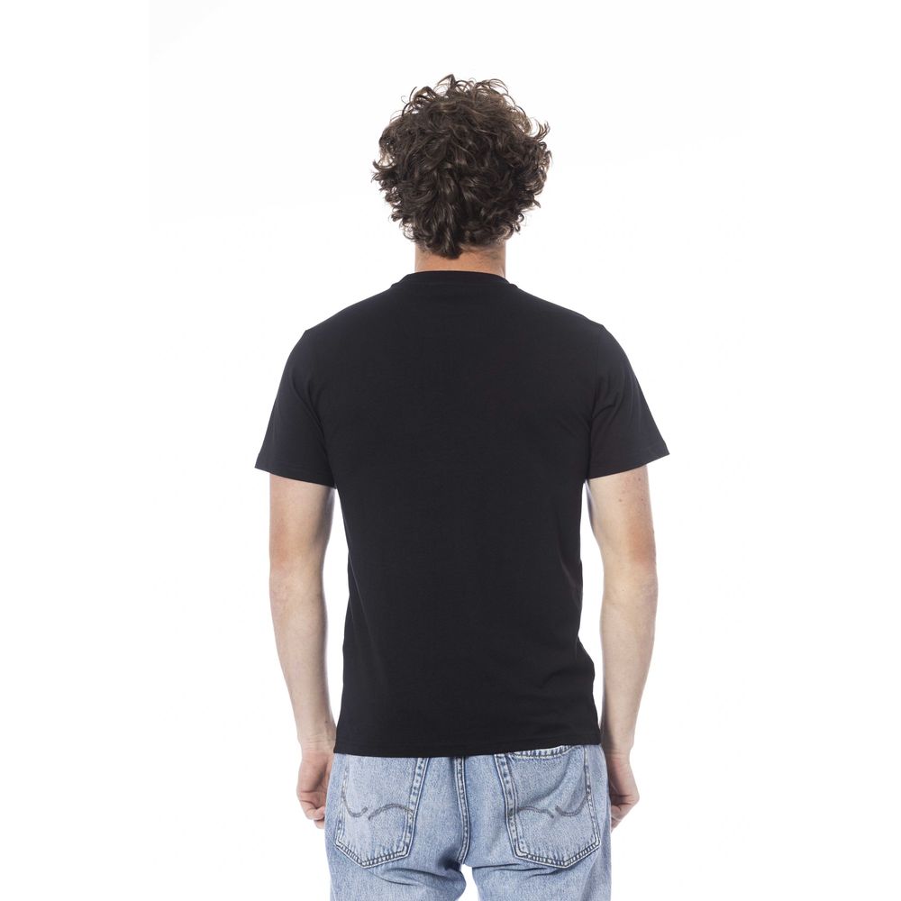 T-shirt pour homme en coton noir Cavalli Class