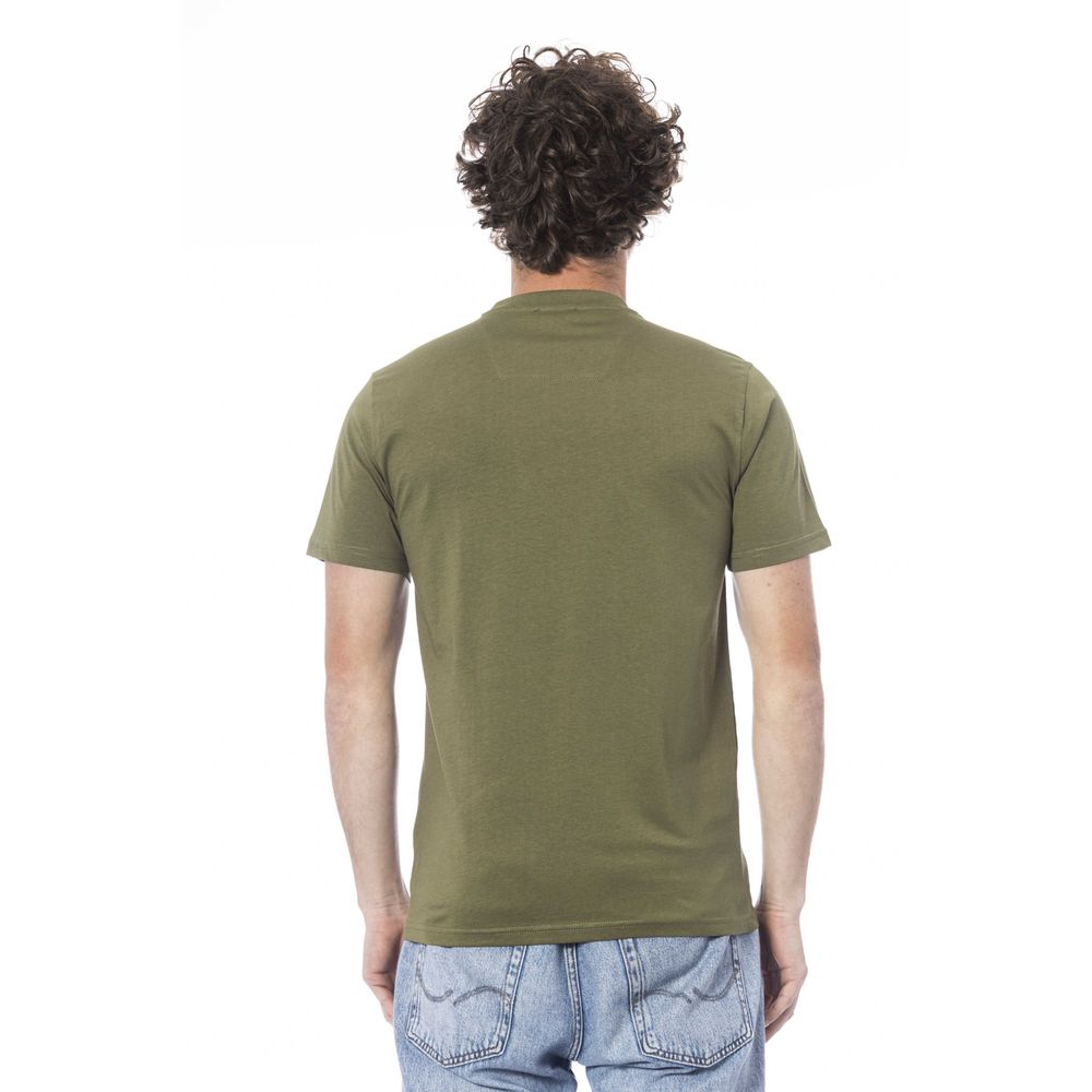 T-shirt pour hommes en coton vert Cavalli Class