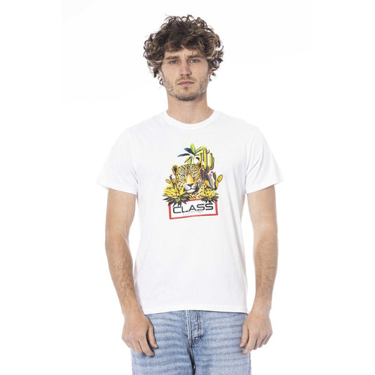 Cavalli Class Weißes Baumwoll-T-Shirt für Herren