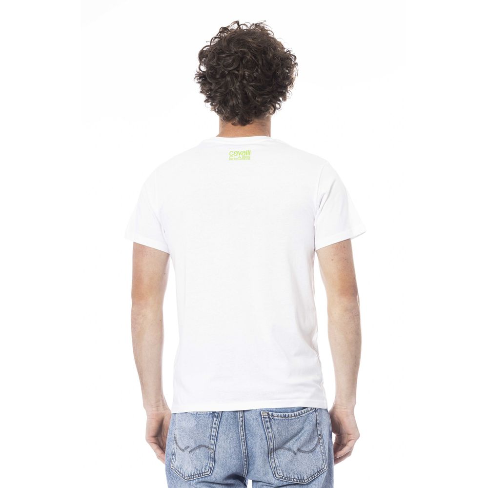 T-shirt en coton blanc pour homme Cavalli Class