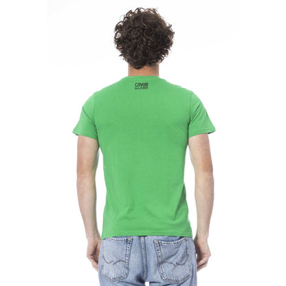 T-shirt pour hommes en coton vert Cavalli Class