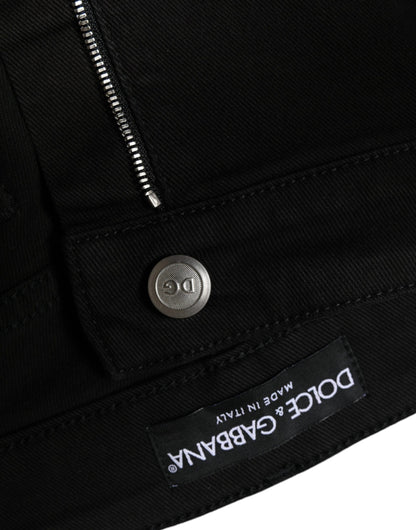 Dolce &amp; Gabbana – Schwarze Skinny-Jeans aus Baumwollstretch