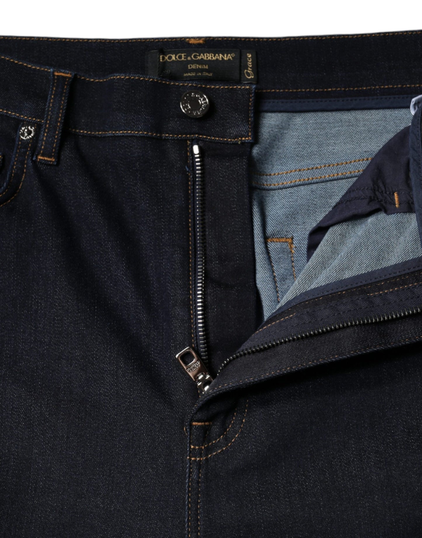 Dolce &amp; Gabbana – Schwarze GRACE Skinny-Jeans mit hoher Taille