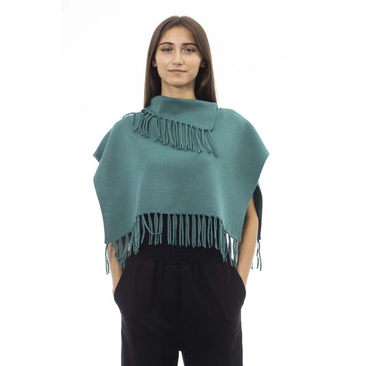 Grüner Wollponcho von Alpha Studio