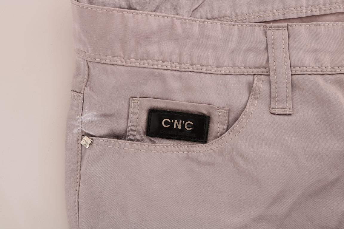 Jeans designer slim fit beige chic Costume National