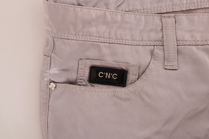 Jeans designer slim fit beige chic Costume National