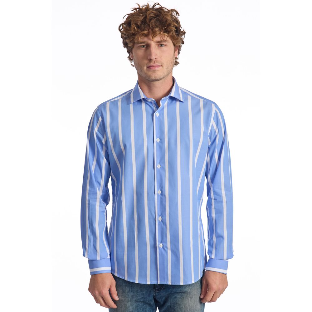 Chemise en coton bleu clair Baldinini Trend
