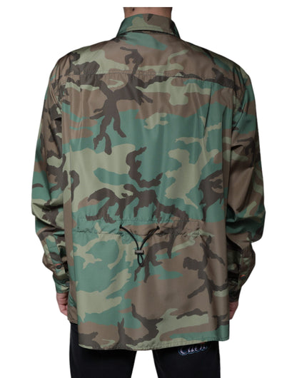Dolce &amp; Gabbana – Mehrfarbiges Camouflage-Button-Down-Hemd