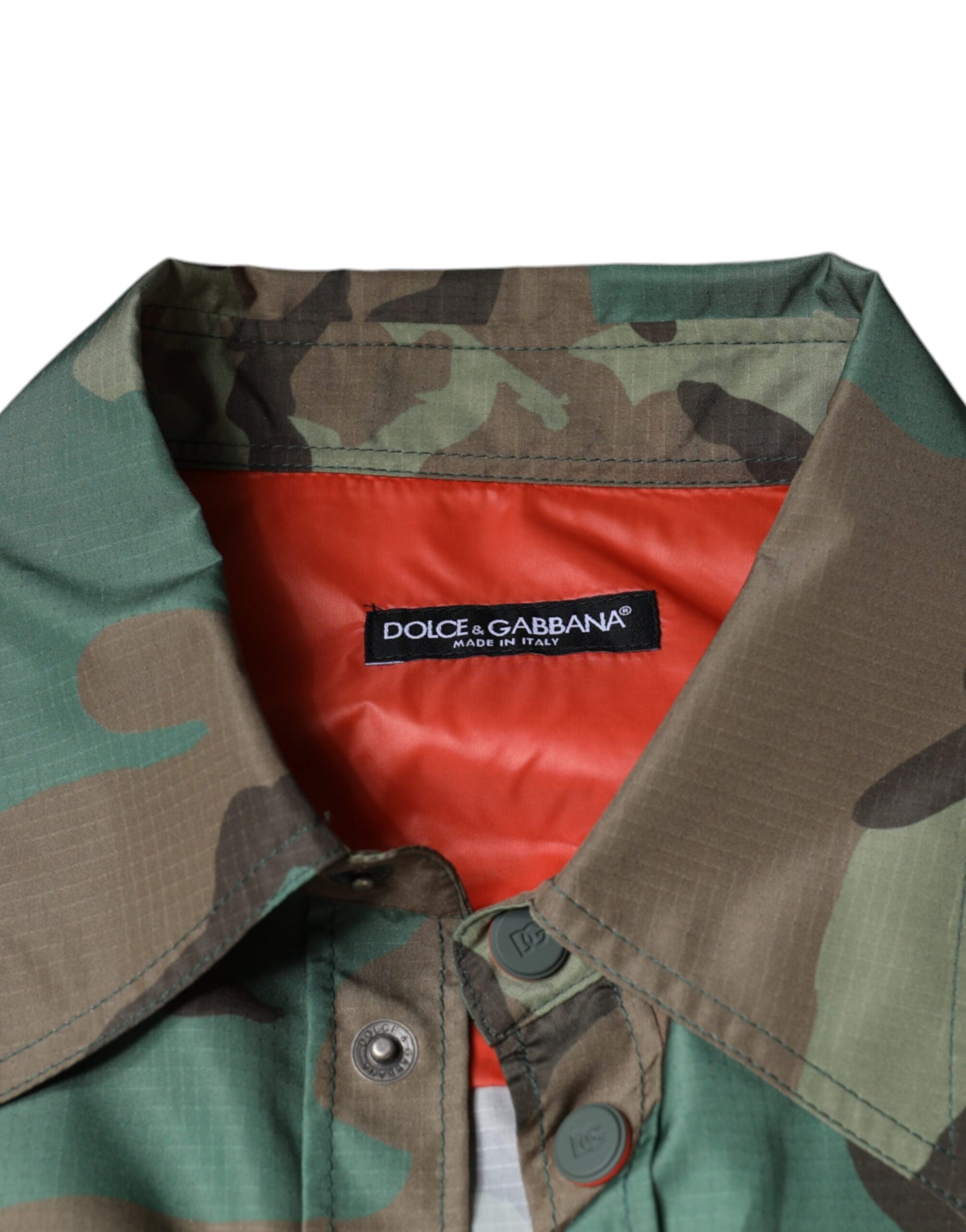 Dolce &amp; Gabbana – Mehrfarbiges Camouflage-Button-Down-Hemd