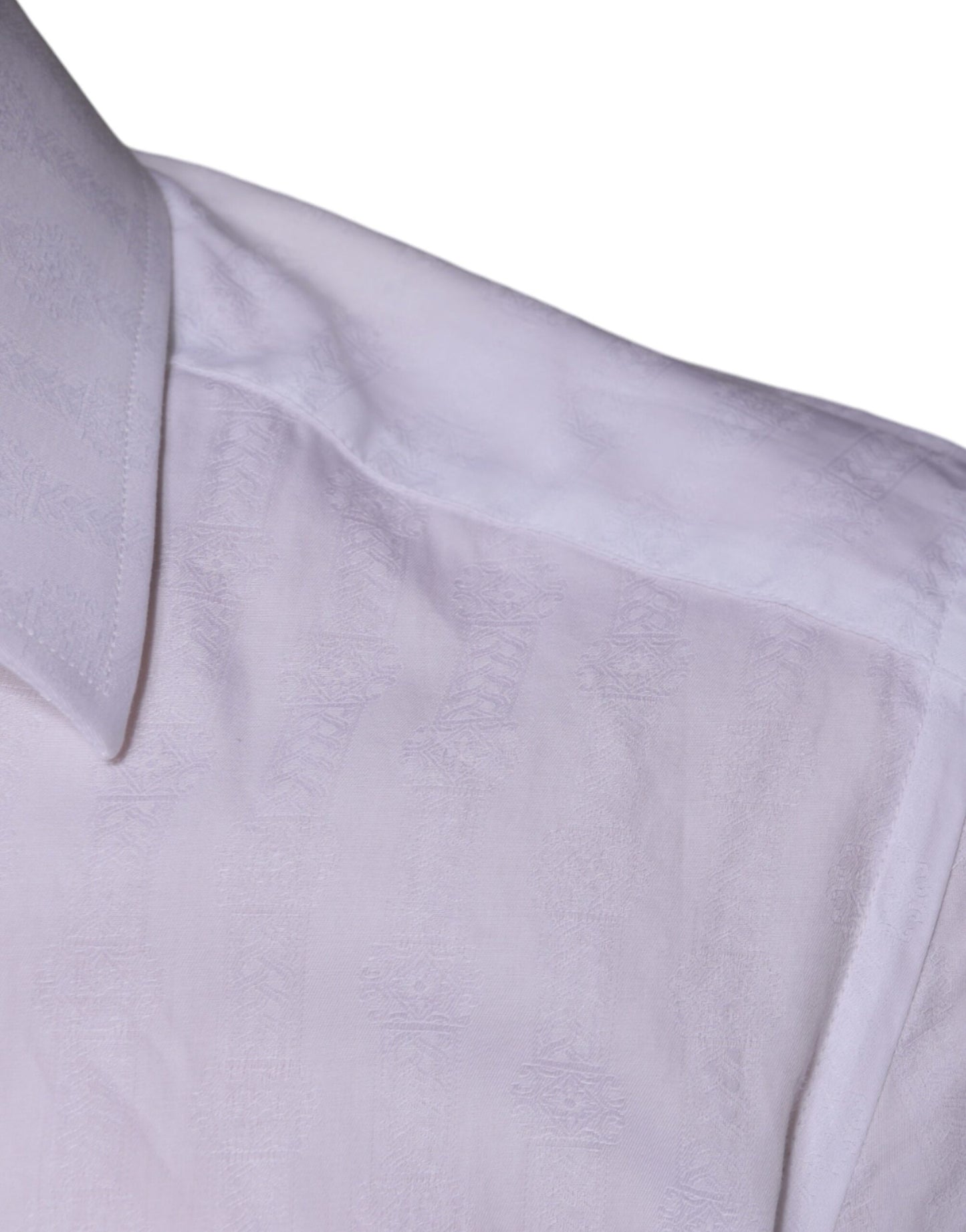 Dolce &amp; Gabbana Weißes Baumwollhemd für Herren in Gold