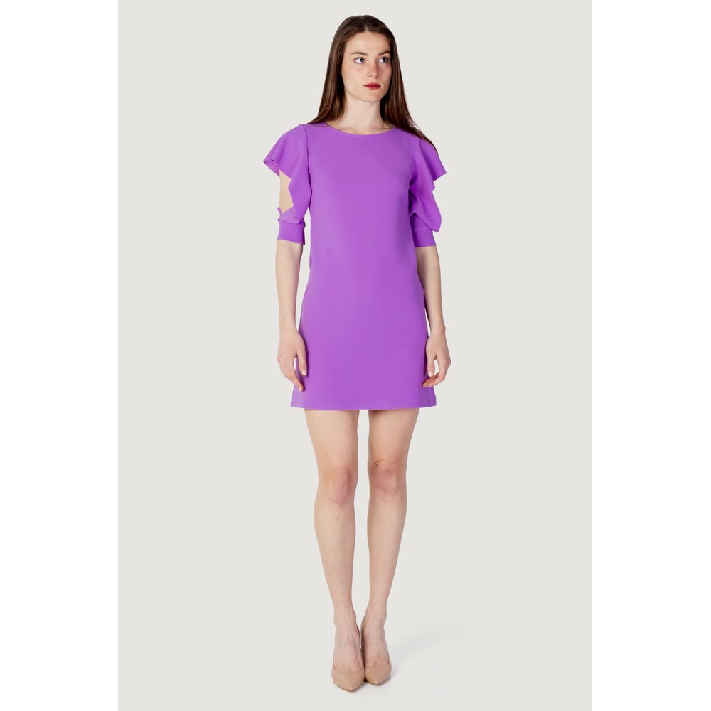 Rinascimento Purple Polyester Midi