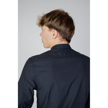 Antony Morato Blaues Baumwollhemd
