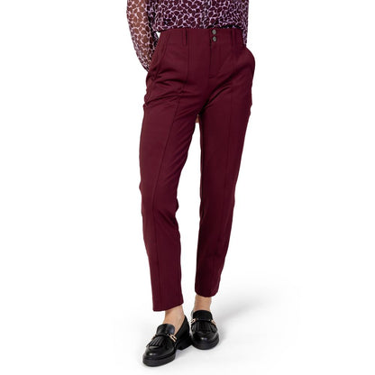 Street One Bordeaux Polyester Jeans &amp; Hose