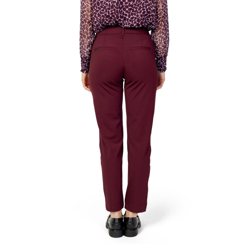 Street One Bordeaux Polyester Jeans &amp; Hose