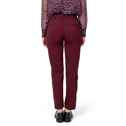 Street One Bordeaux Polyester Jeans &amp; Hose