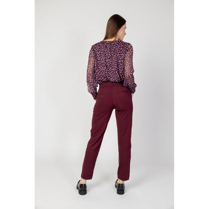 Street One Bordeaux Polyester Jeans &amp; Hose