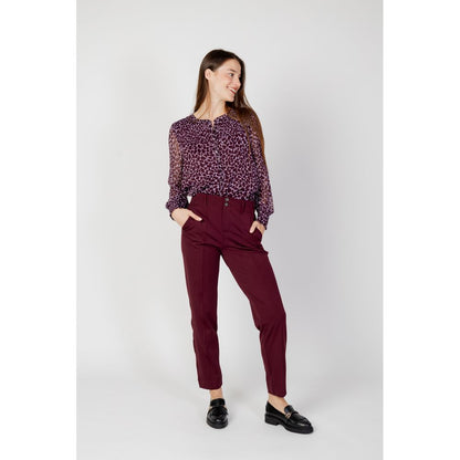 Street One Bordeaux Polyester Jeans &amp; Hose
