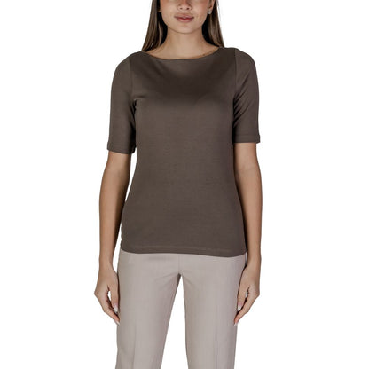 Street One Brown Cotton T-Shirt