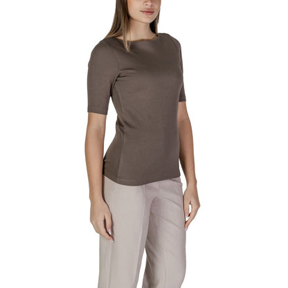 Street One Brown Cotton T-Shirt