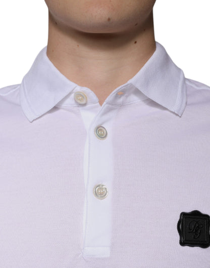 Dolce &amp; Gabbana – Weißes Polo-T-Shirt mit Kragen und kurzen Ärmeln
