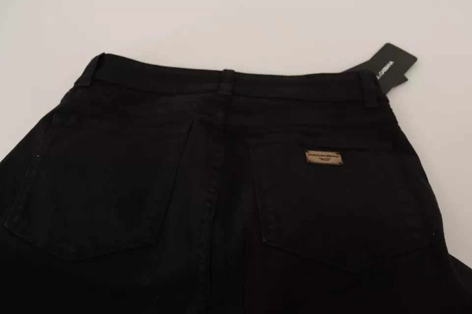 Dolce &amp; Gabbana – Schwarze Skinny-Jeans aus Baumwollstretch