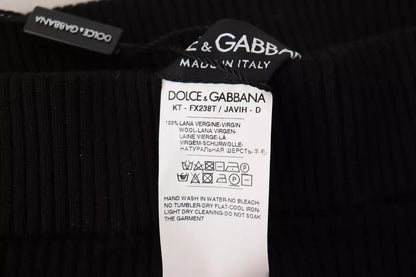 Dolce &amp; Gabbana – Schwarze Strumpfhose mit Stretch-Anteil und hoher Taille