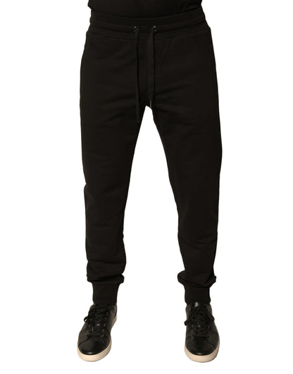 Dolce &amp; Gabbana Schwarze Jogginghose aus Baumwolle für Herren