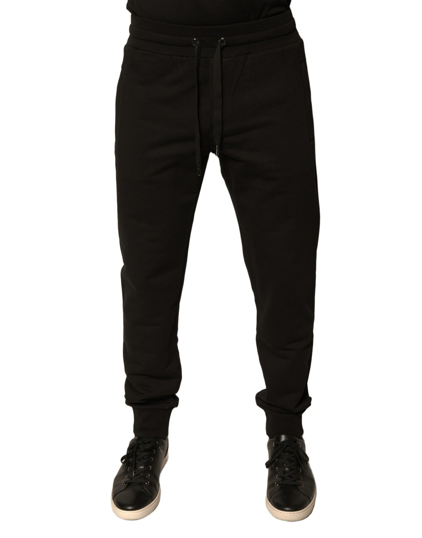 Dolce &amp; Gabbana Schwarze Jogginghose aus Baumwolle für Herren