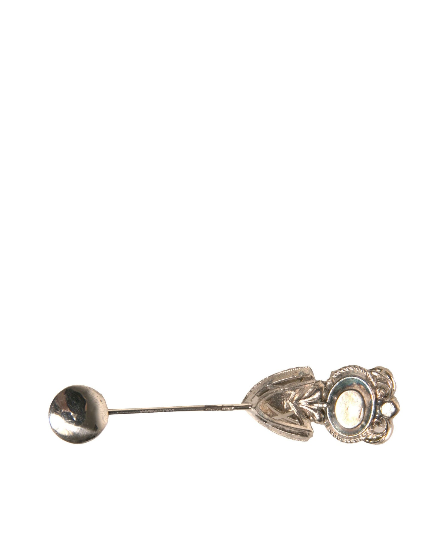 Dolce &amp; Gabbana Silber 925 Sterling Silber Kristalle Pin Kragen Brosche