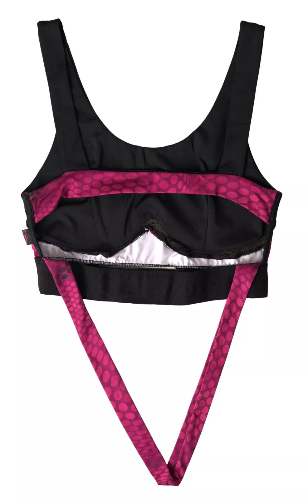 Ropa interior sujetador Hannah atleta con logo negro fucsia