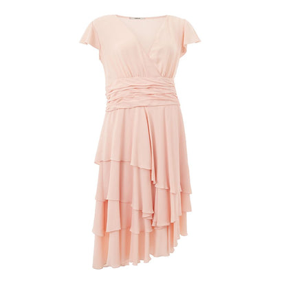 Lardini Elegantes rosa Acetatkleid