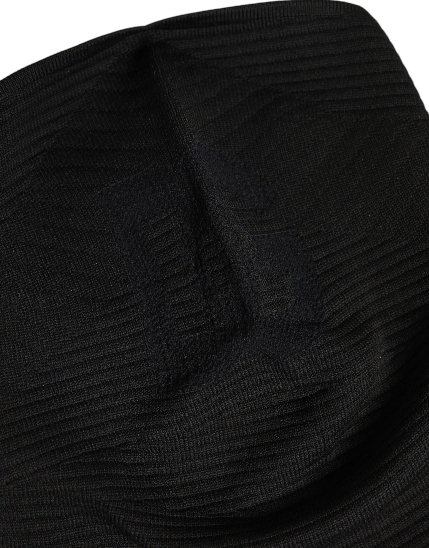 Dolce & Gabbana Black Nylon Knitted Ski Mask Balaclava