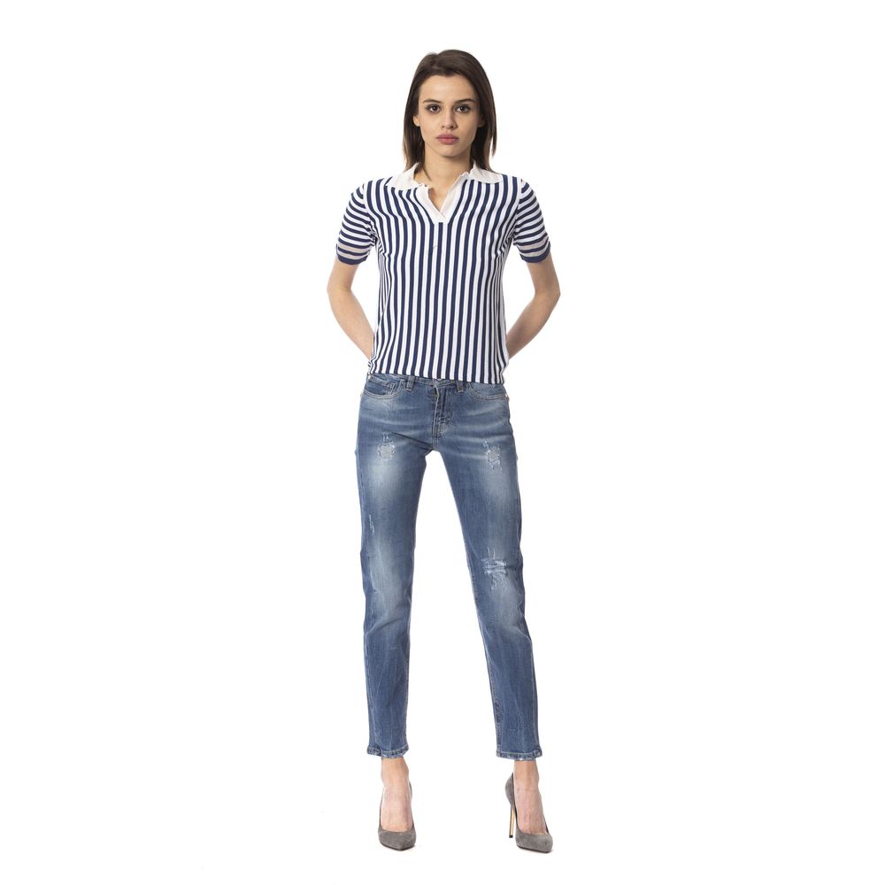Frankie Morello Jeans und Hosen aus anderen Fasern, Blau