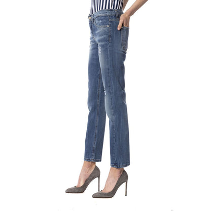 Frankie Morello Jeans und Hosen aus anderen Fasern, Blau