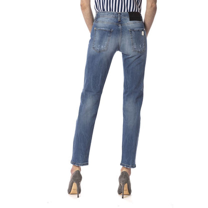 Frankie Morello Jeans und Hosen aus anderen Fasern, Blau