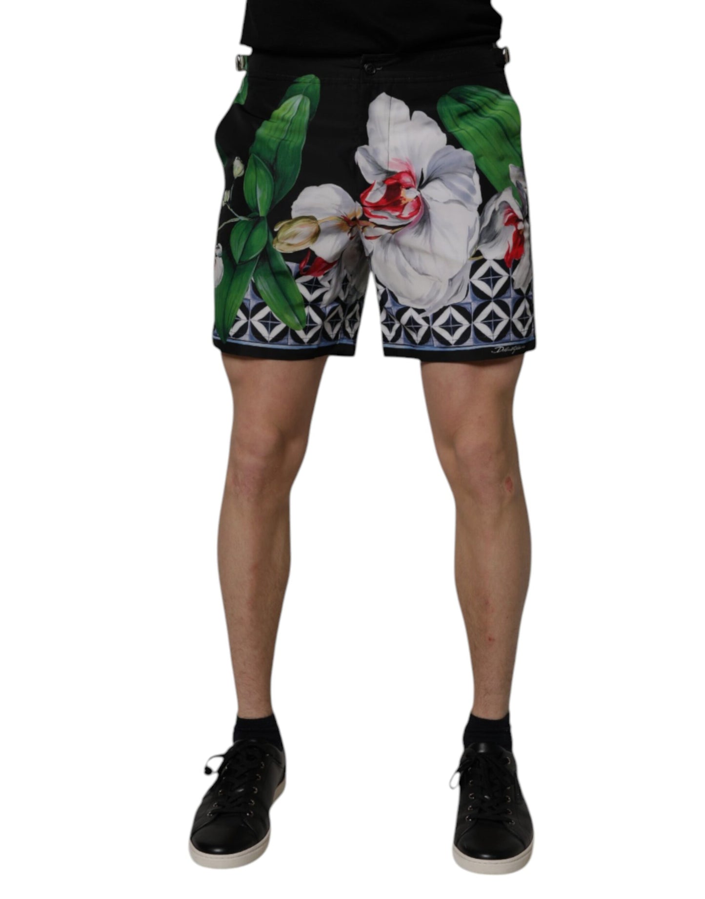 Dolce & Gabbana Multicolor Floral Polyester Men Bermuda Shorts