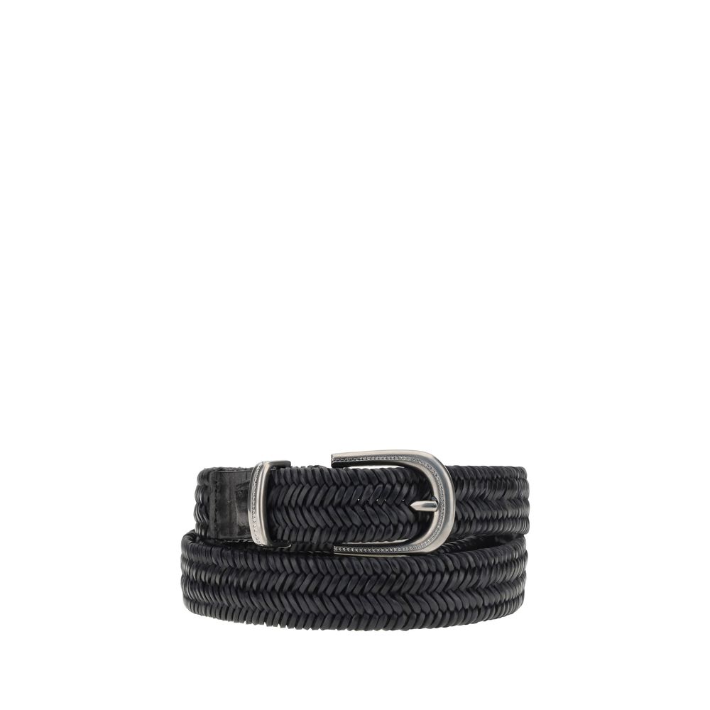 Brunello Cucinelli Braided stretch leather Belt