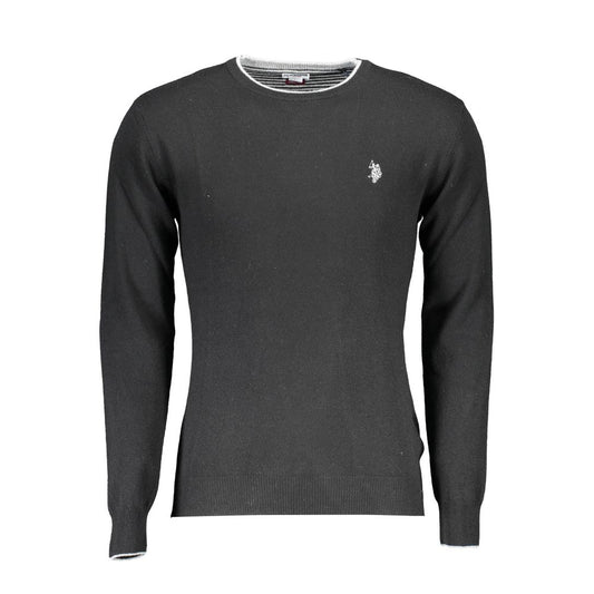 US POLO ASSN. Schwarzer Wollpullover für Herren