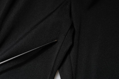 Dolce & Gabbana Black Nylon High Waist Slim Fit Pants