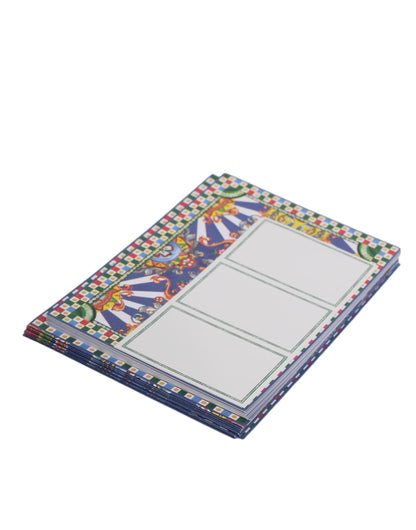 Dolce & Gabbana Multicolor Carretto Siciliano Envelope Post Card Holder